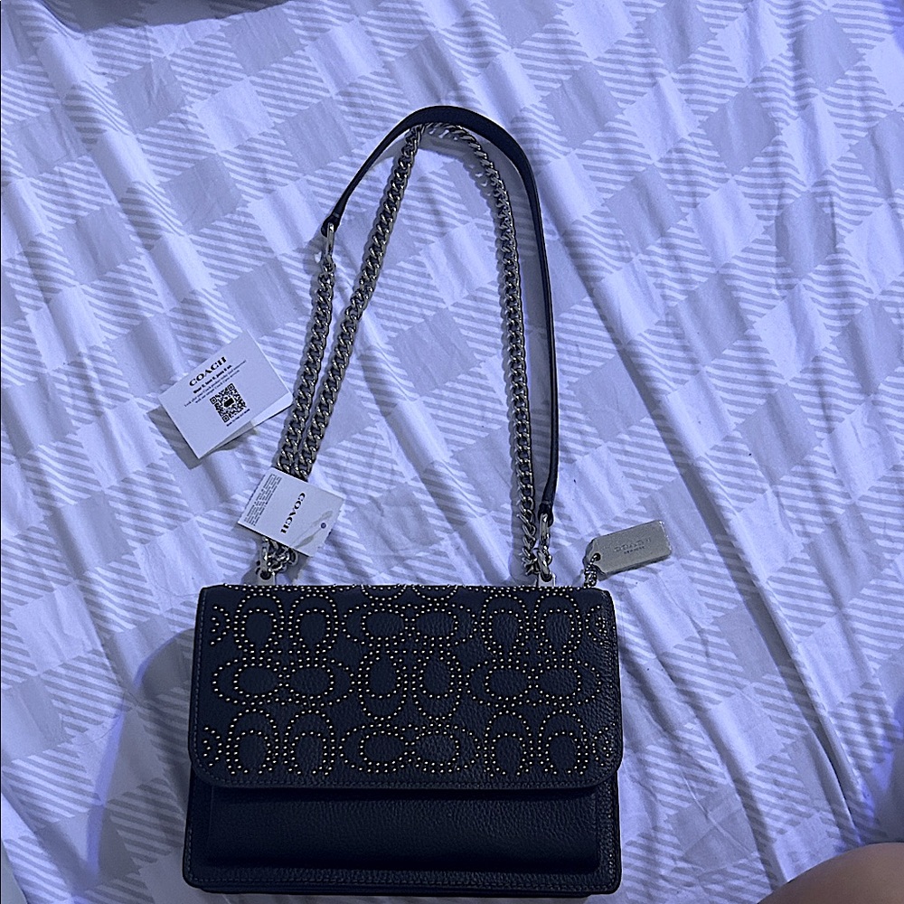 NWT—COACH Crossbody Studded Handbag - Picture 2 of 7